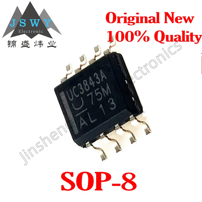 

3 pieces free shipping UC3843AD8TR parts mark UC3843A 100% new original imported SOP-8 switching controller chip electronics