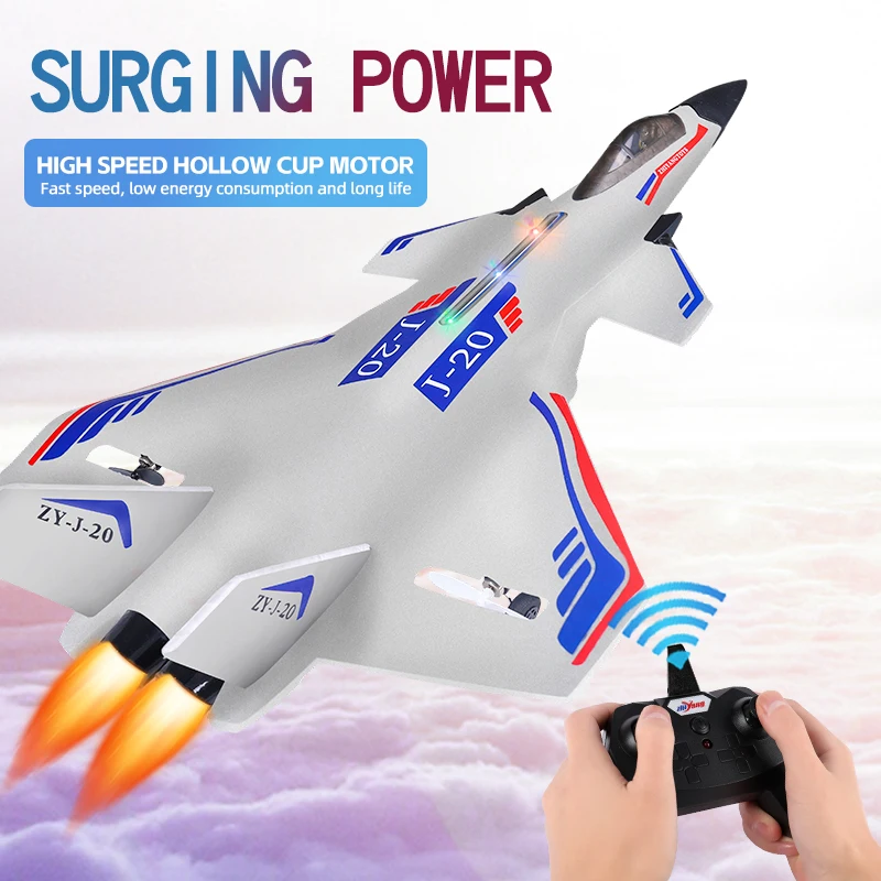 J20-J11B-Su57-MIG29 remote control aircraft electric glider fall prevention model fixed wing children's toy foam small aircraft 2