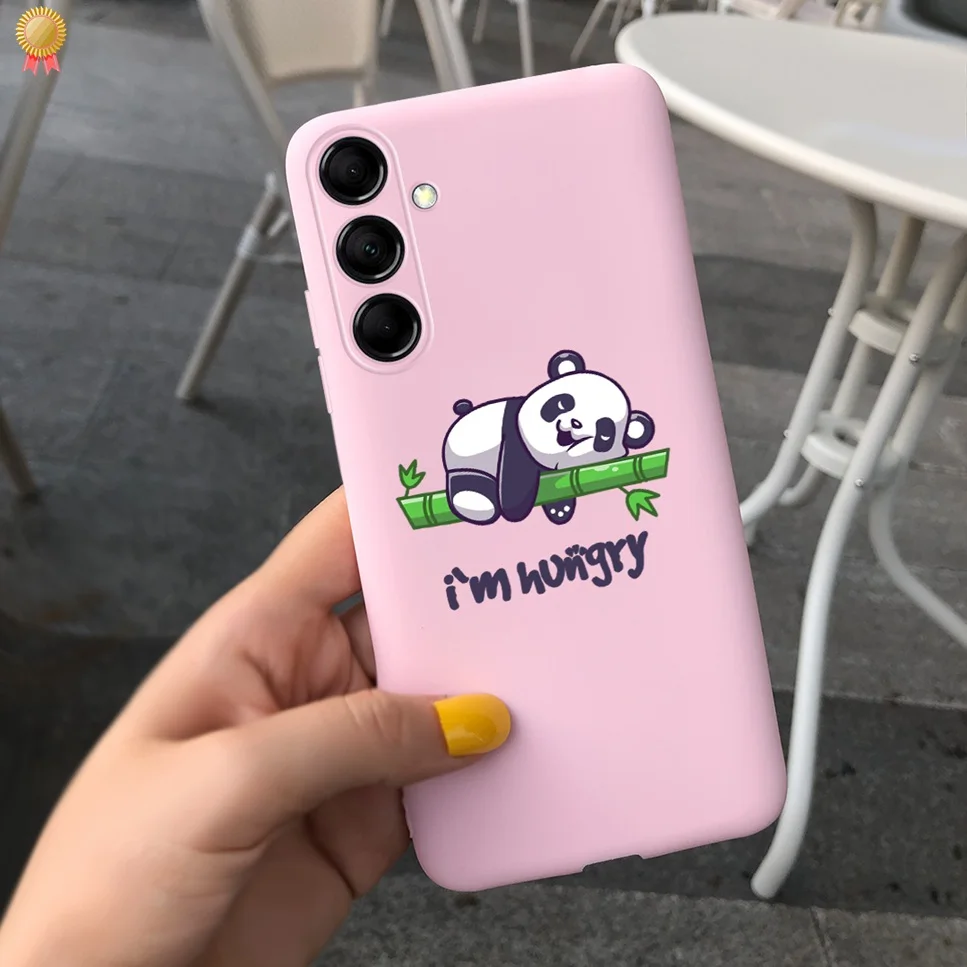 For Samsung F54 5G Cases Cute Cartoon Shockproof Black Pink Silicone For Samsung Galaxy F54 F54 5G Phone Case Bumper Funda