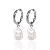 Boucles d'oreilles circulaires pour femmes, Vintage, Punk, Baroque, perles, Clip d'oreille en acier inoxydable, bijoux pour femmes, Imitation de perles, cadeau Mujer
