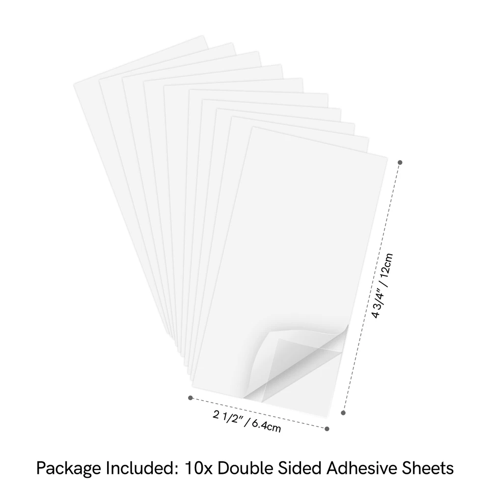 10pcs Clear Double Sided Adhesive Sheets Glue Sticker Sheets for DIY Cards  Making Scrapbooking Paper Crafts Hardcover 4 Size