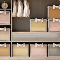 PVC Underwear Bra Storage Box Multifunction Large Capacity House Clothes Storage Containers Foldable Separation 1