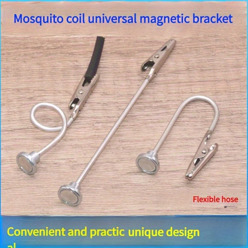 Stainless Steel Mosquito Coil Bracket Durable Strong Magnetic Magnetic Support Frame Multi-function Ash Tray Base Incense Clip