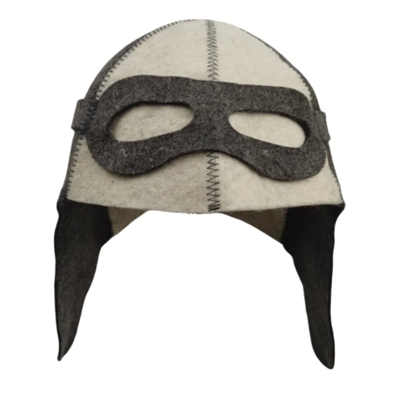 Pilot Aviator Perfect Sauna Hat Made of Wool Felt Sauna Hat Men's Headwear - Sauna Gifts for Men 4