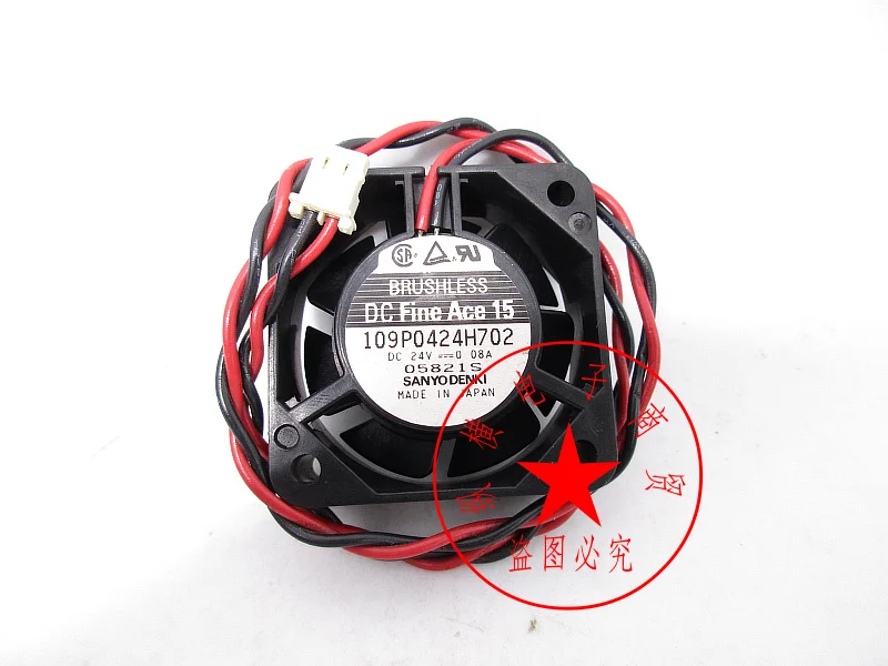 

Двухпроводной вентилятор для охлаждения сервера Sanyo Denki 109P0424H702 DC 24V 0.08A 40x40x15 мм