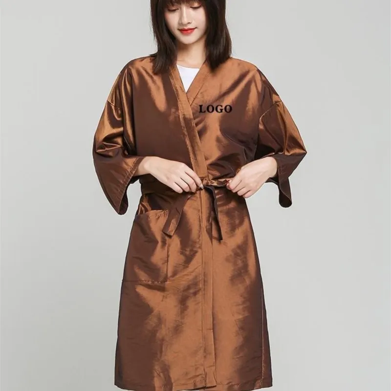 Barber Shop Ironing Dyeing Guest Robes Beauty Hair Care Waterproof And Breathable Long Robes Hair Cutting Aprons Home Clothing 3