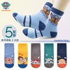 100% Genuine Paw patrol 10PCS=5Pairs Children's Socks boys Girls Spring & Autumn Styles Cotton Socks Age 3-8 Years High Quality 5