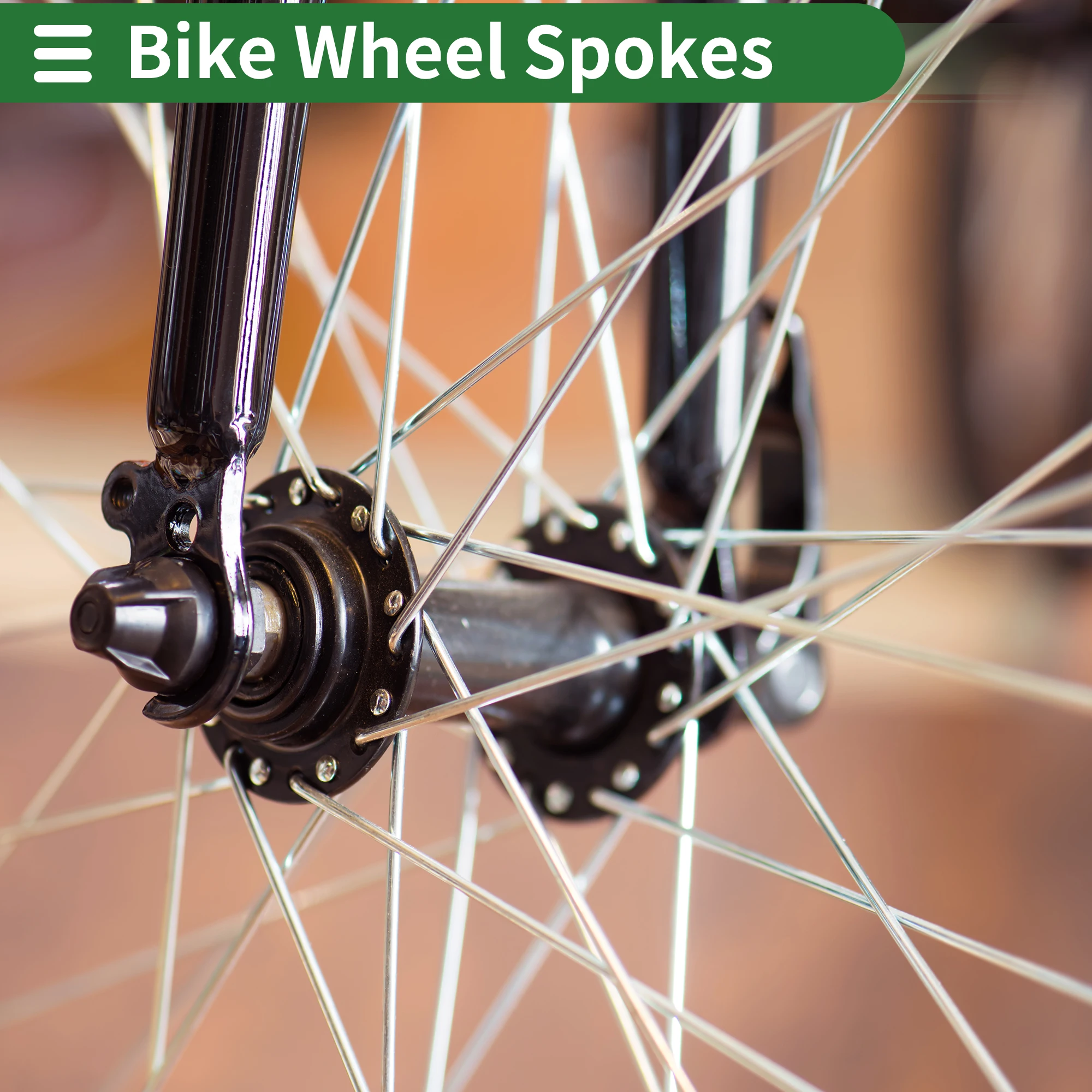 Bicycle Spokes 36pcs 14G 125mm 135mm 138mm 171mm 177mm 185mm 202mm 205mm 209mm Carbon Steel Black X autohaux