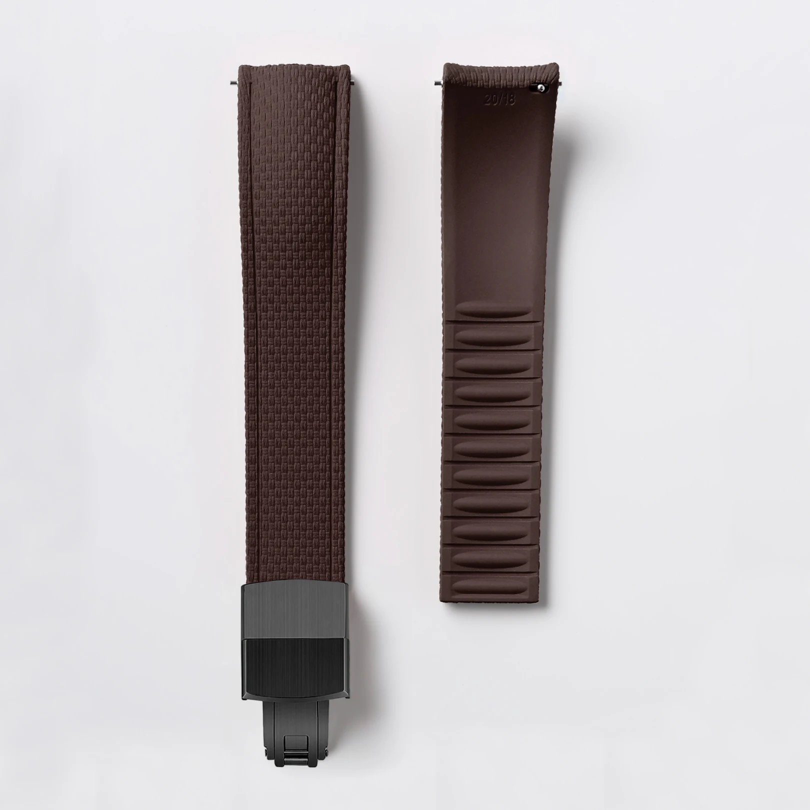 Universal Fluoro Rubber Quick Release Watch Band - Customizable Cut-to-Size Strap
