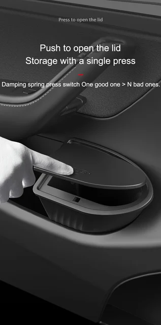 Organizer Per Bagagliaio Tesla Model Y 2021-2024 - Contenitore Impermeabile Con Coperchio - 2 Pezzi - Foto 4