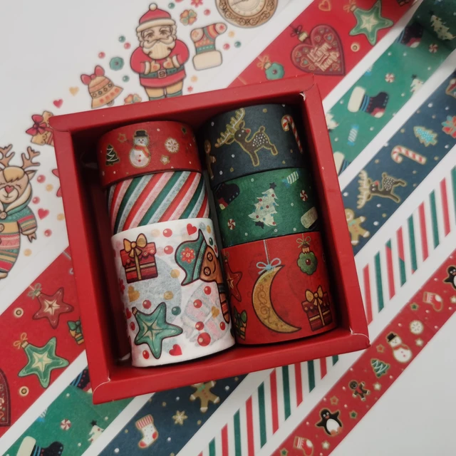 6pcs/set Cute Christmas Day Washi Tape Box