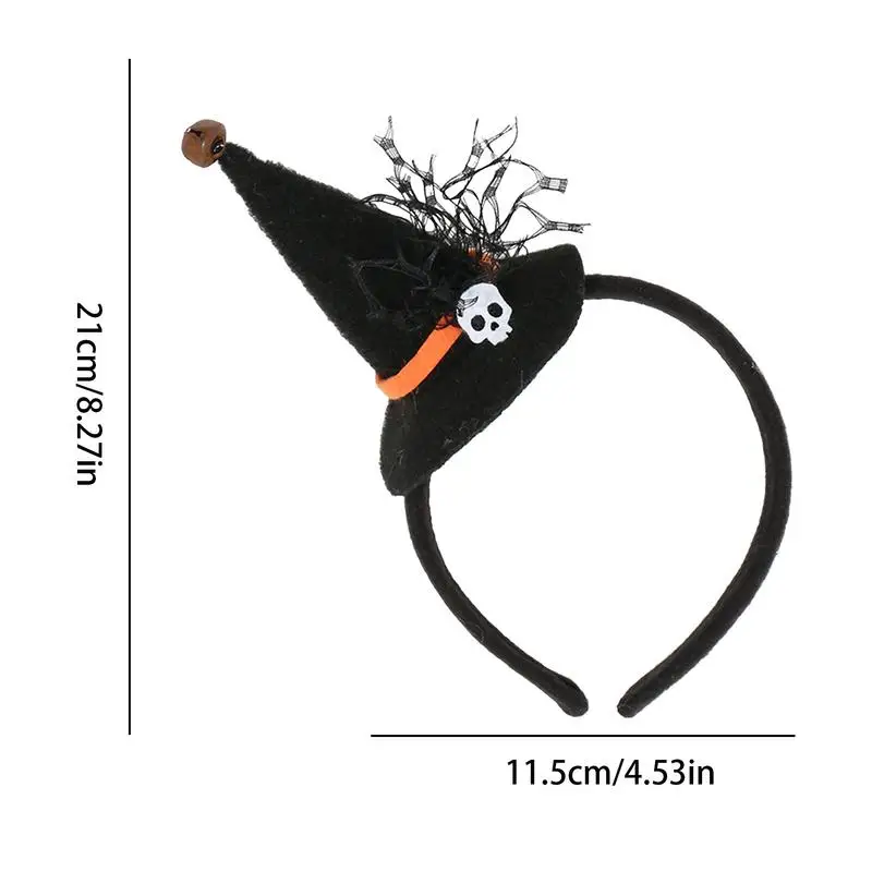 Halloween Head Band Halloween Witch Hat Headwear Stylish Party Headpieces With Spider Web For Celebrations Masquerade