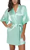 103818-c61ad3.jpg Robe de chambre courte et douce pour femme, en soie, couleur unie, pour mariée, demoiselle d'honneur, tenue de matin, pour fête de mariage, été