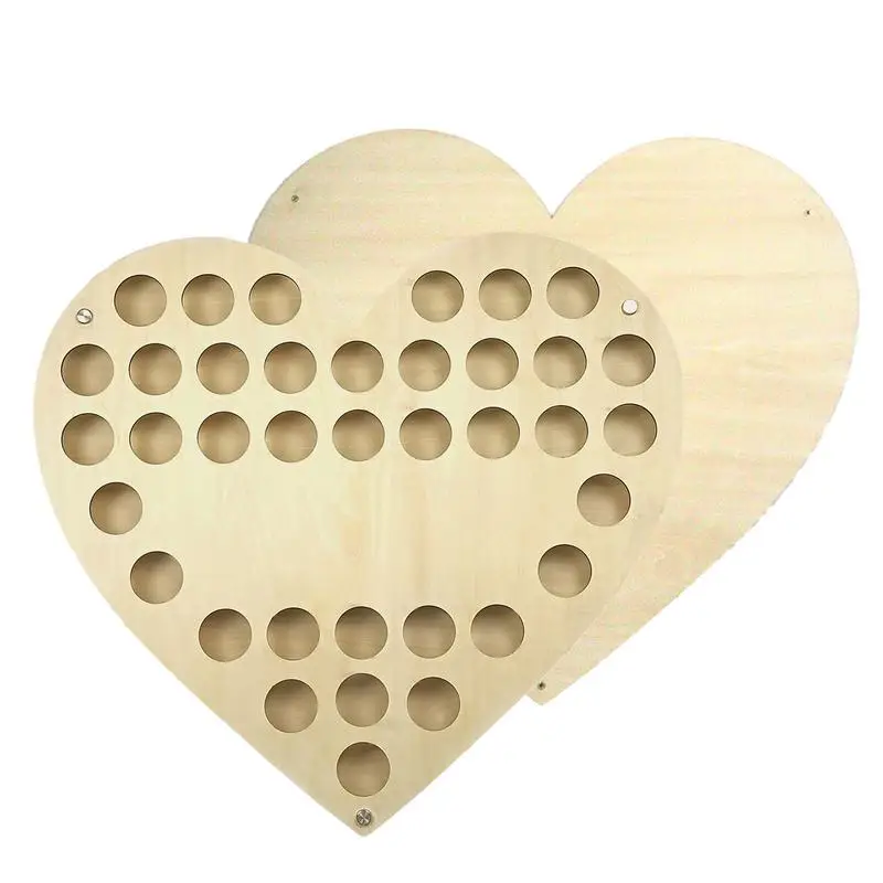 

Golf Ball Collection Display Rack Wall Mounted Collection Rack Holds 37 Balls Creative Heart Shape Collector's Case Wall Mount