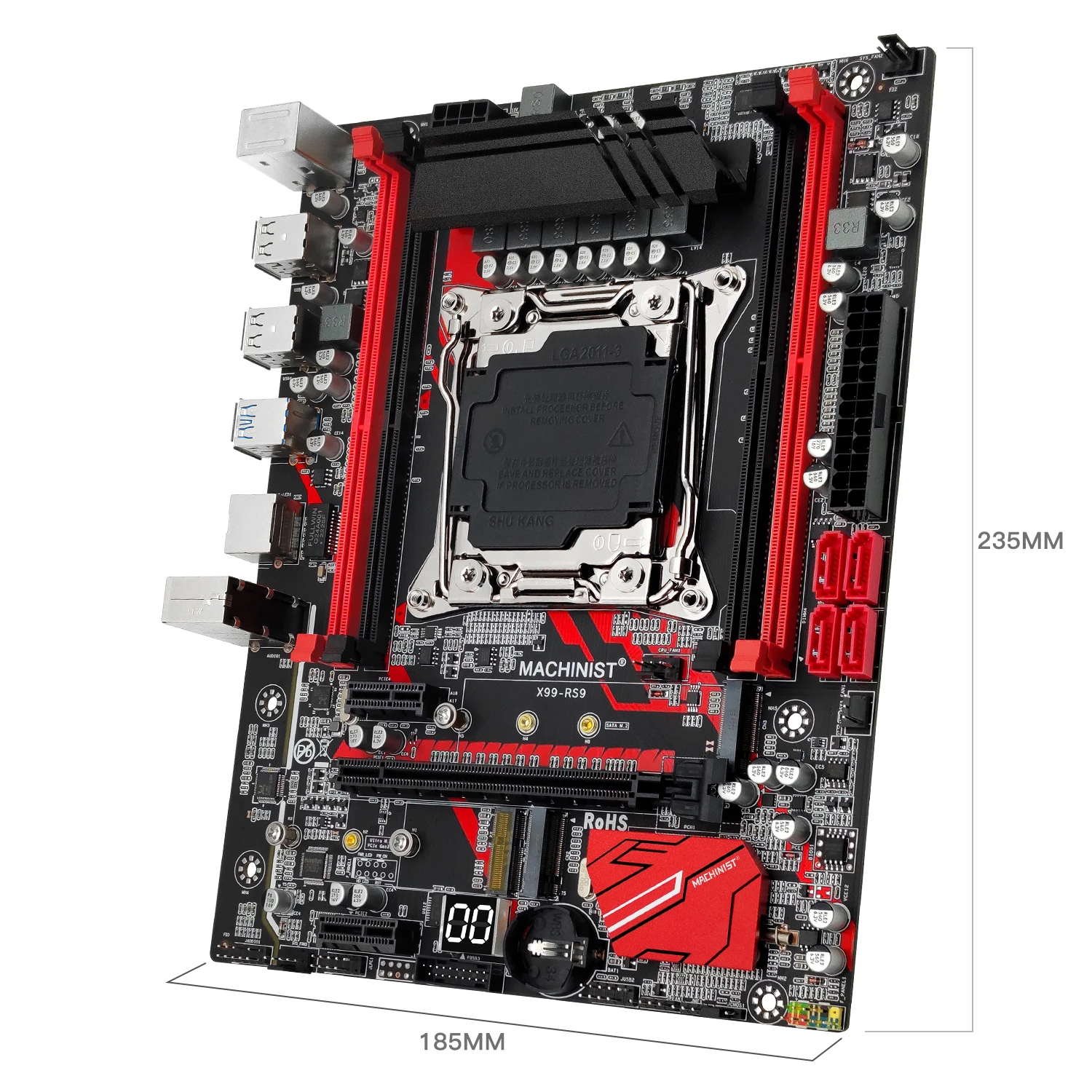 MACHINIST E5 RS9 Motherboard Support Xeon E5 V3/V4 CPU LGA 2011-3 Processor and DDR4 RAM Four Channels NVME M.2 USB3.0 - 5