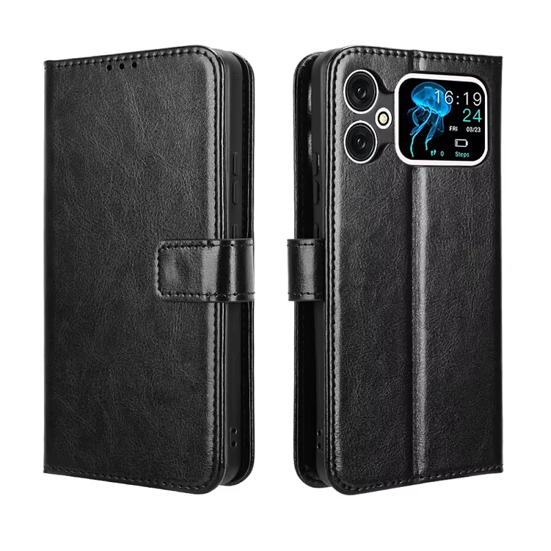Diamond Leather Flip Wallet Case with Card Holder and Bracket