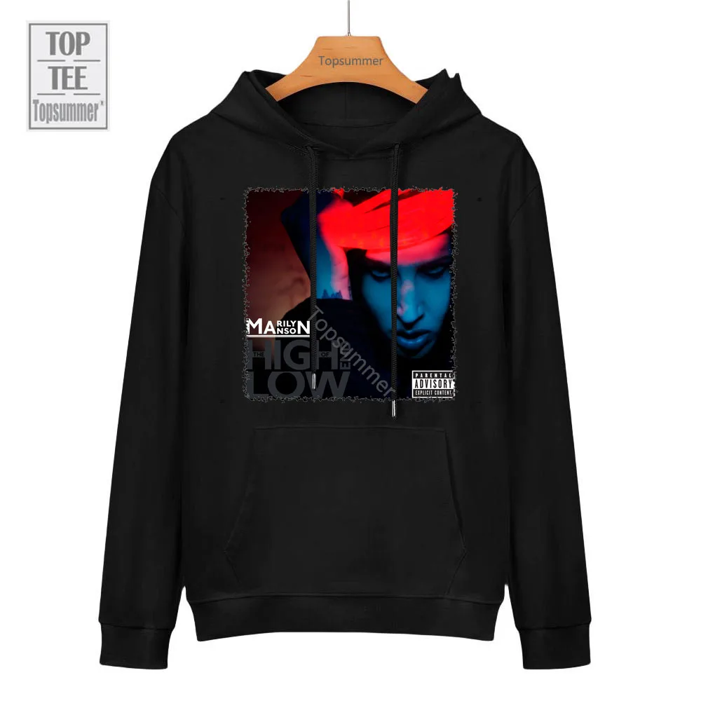 

Худи с надписью «The High End of Low альбом», мужская толстовка с капюшоном Marilyn Manson Tour, толстовка большого размера в стиле Харадзюку