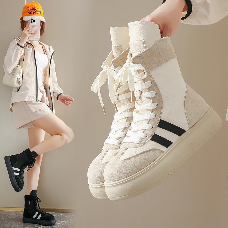 Women's Fashion High-Top Lightweight Comfort Shoes