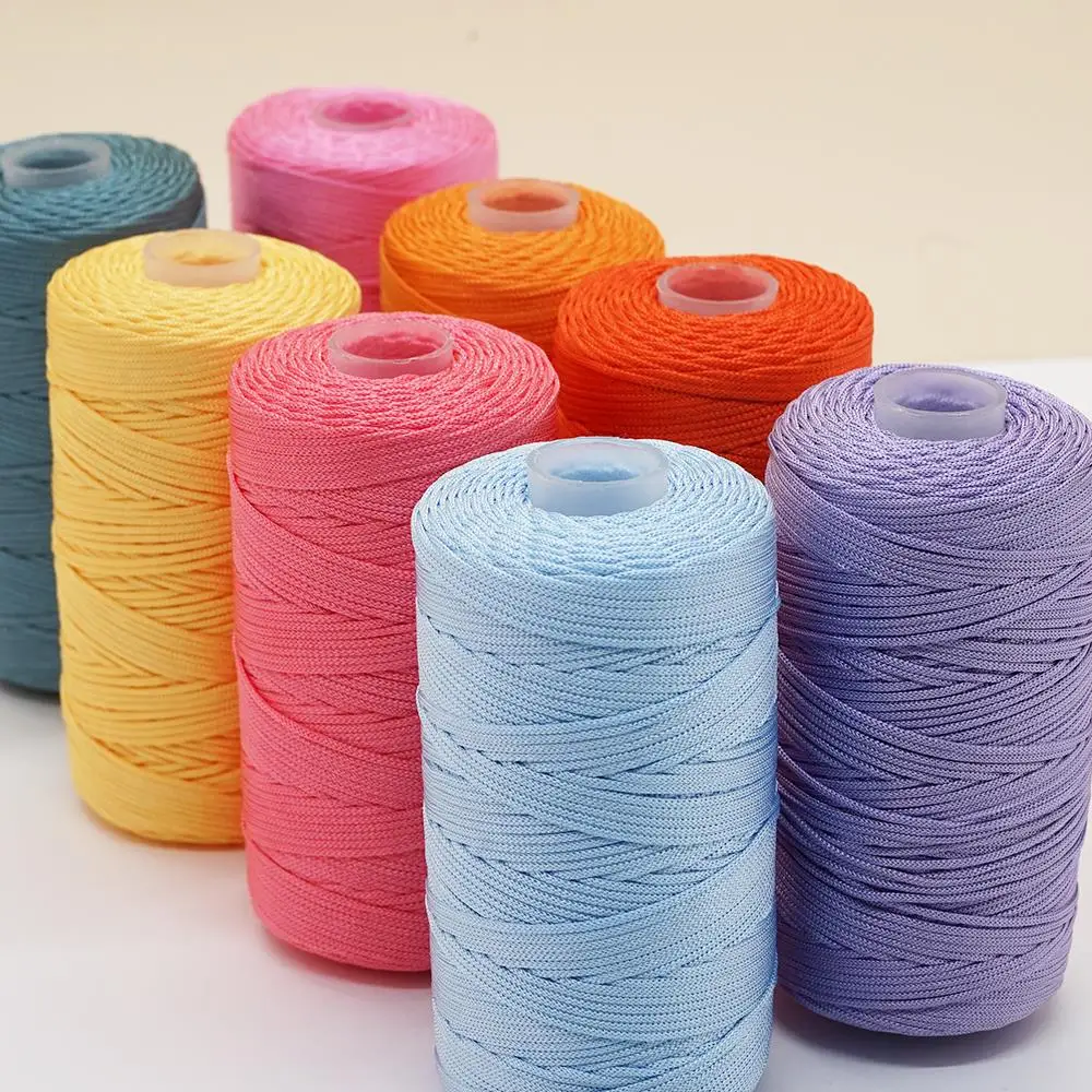 1Pc 100g 1.5mm Thin Ice nylon Yarns For Knitting And Crochet diy bag shoes hat hollow Yarn Thread Crochet Line DIY Bracelet mat 2