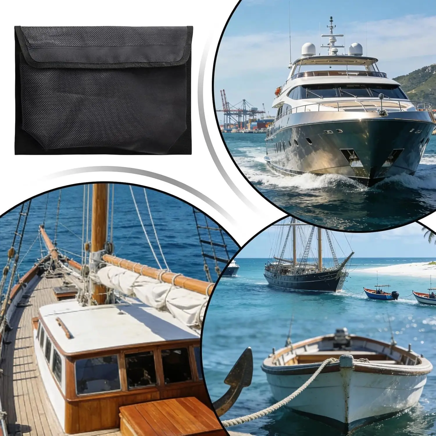 Waterproof Self-Adhesive Mesh Storage Bag with Cover