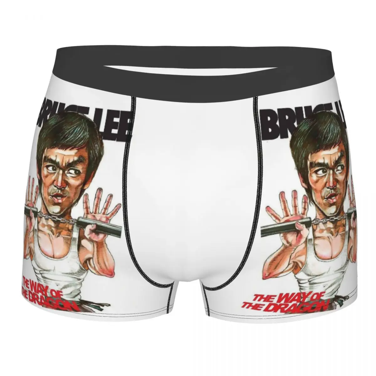 The Dragon Master Bruce Lee Kung Fu Men's Boxer Briefs Highly Breathable Underpants Top Quality 3D Print Shorts Gift Idea