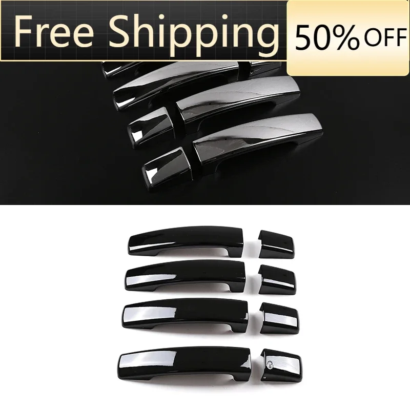 

Car Exterior Door Handle Cover For Land Rover LR2 Range Rover Sport Discovery 3 LR3 Glossy Black Trim Accessories