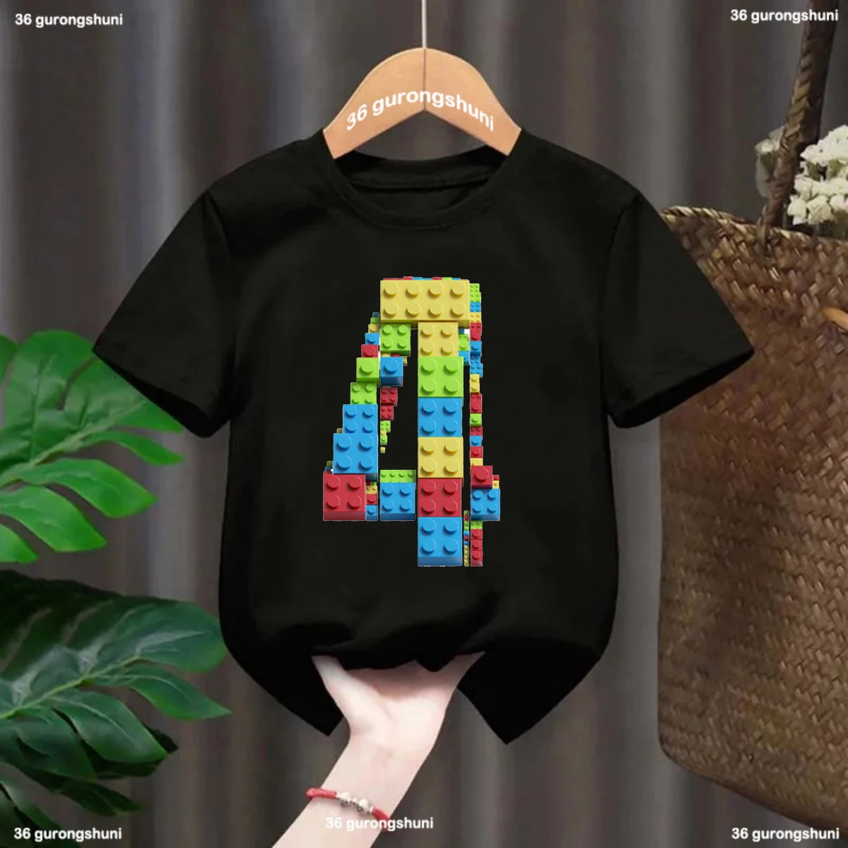 소년 빌딩 블록을위한 재미있는 티셔츠 생일 디지털 인쇄 Tshirt 사용자 정의 이름 귀여운 아이 옷 흰색 Tshirt 탑스
