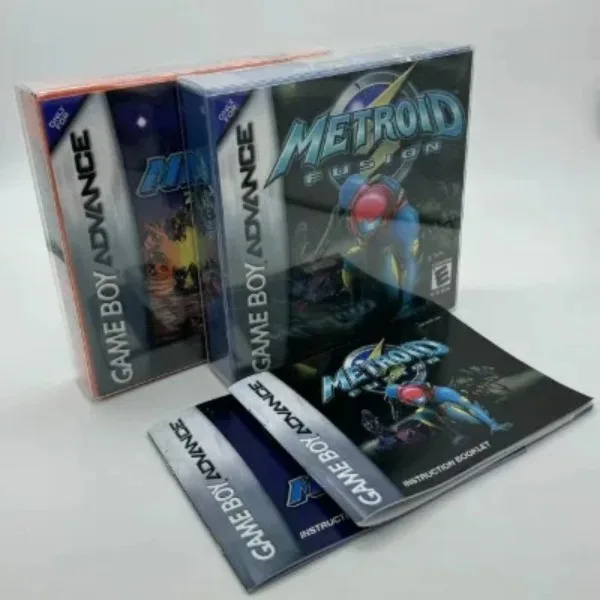 Игровой картридж GBA, 32-битный игровой картридж Metroid Zero Mission Fusion Fan, Сделано в США, с руководством