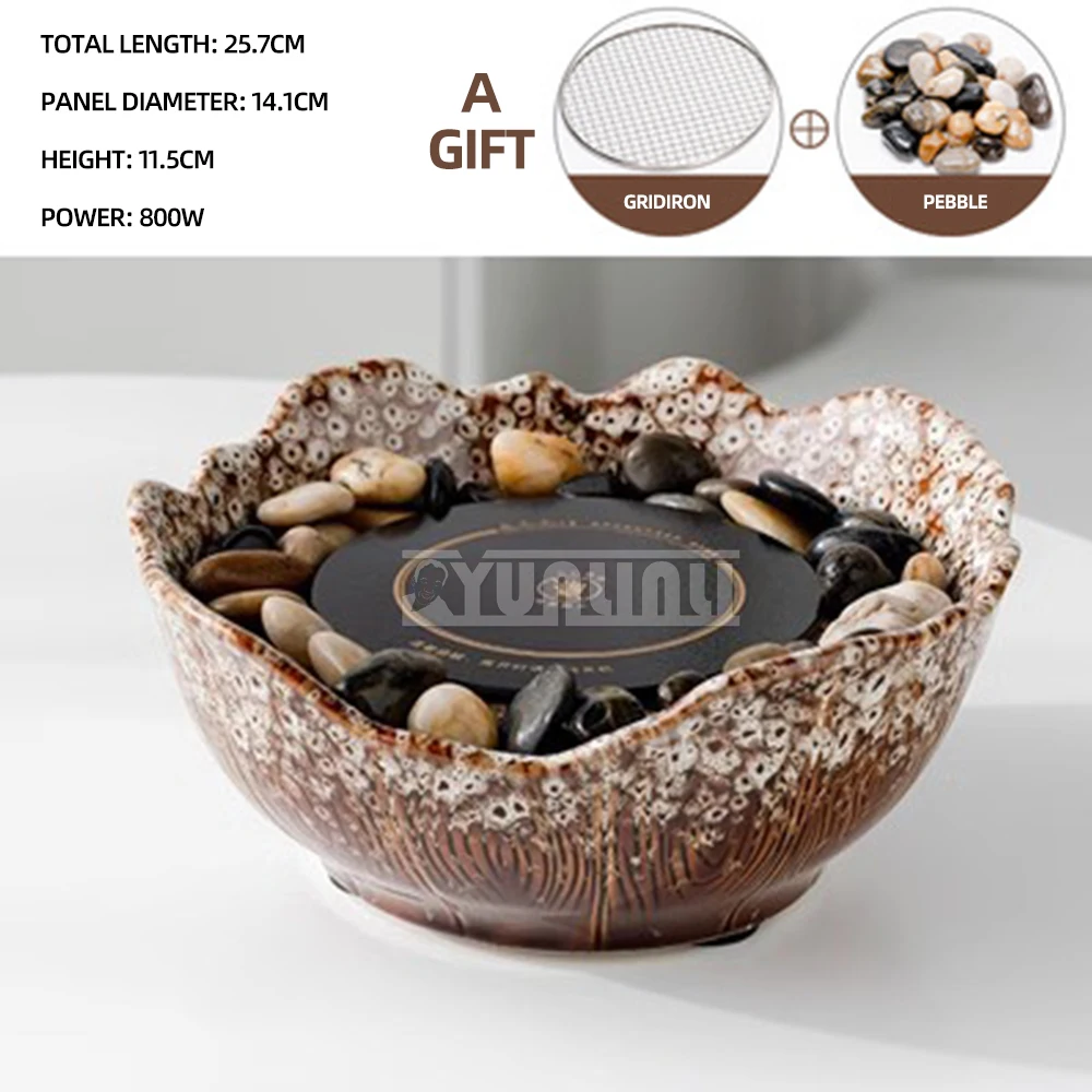 Electric Ceramic Stove Household Tea Cooker Electric Ceramic Furnace Imitation Of Ancient Old Rock Clay Electric Pottery Stove 5