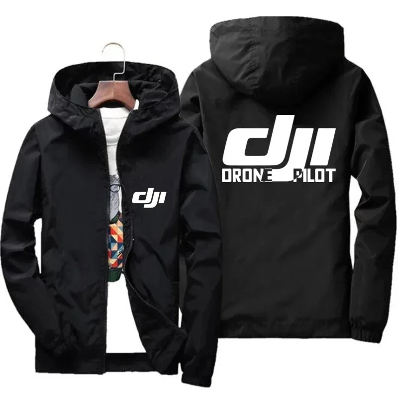 

Spring and Autumn new brand hooded drone pilot casual thin trench jacket men's coat sports windproof clothing large size 7XL