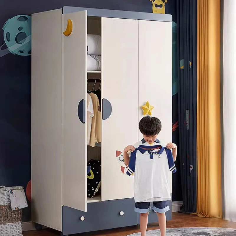 Shelves Children's Wardrobes Cabinet Bedroom Dressers Mobile Storage Organizer Hangers Penderie Enfant Modern Furniture CY50CW