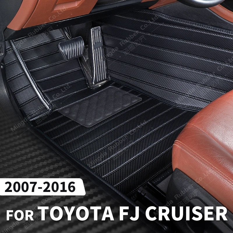 

Custom Carbon Fibre Floor Mats For Toyota FJ Cruiser 2007-2016 08 09 10 11 12 13 14 15 16 Foot Carpet Auto Interior Accessories