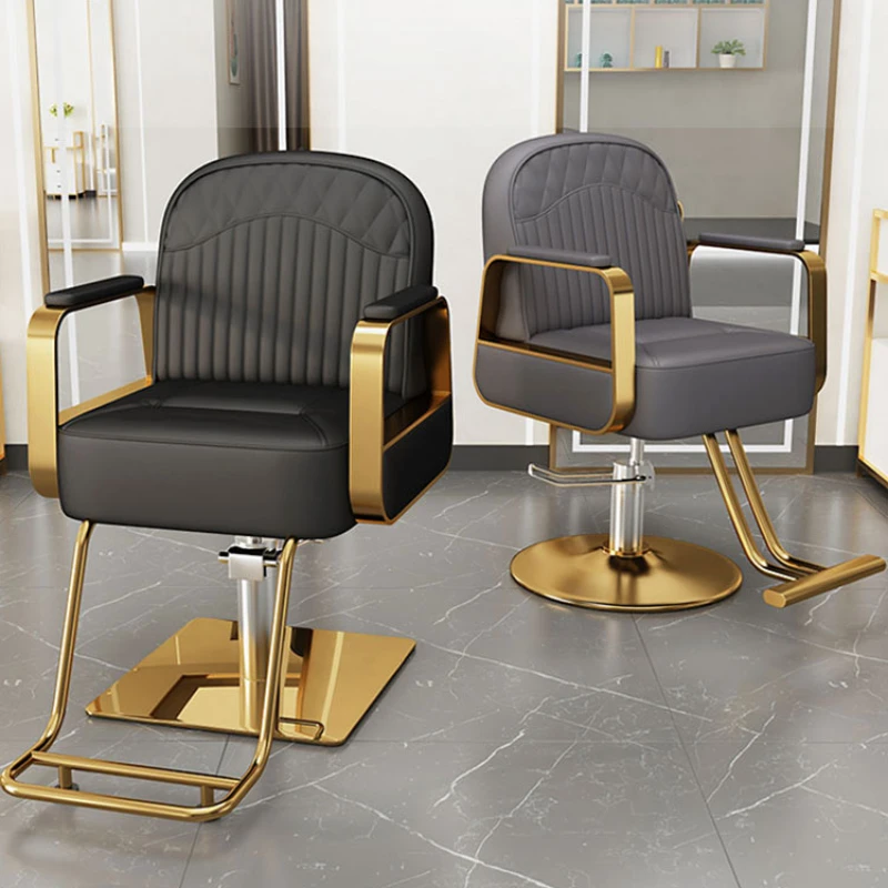 Regulate Hairdressing Barber Chairs Hair Salon Specific Barbershop Stainless Steel Barber Chairs Silla Barberia Furniture QF50BC