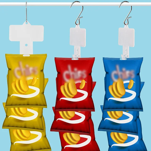 Műanyag Függő Szalaghorog Szupermarket Snack Szalagok Állvány Raktár Lógó Harapnivalók - Image 2