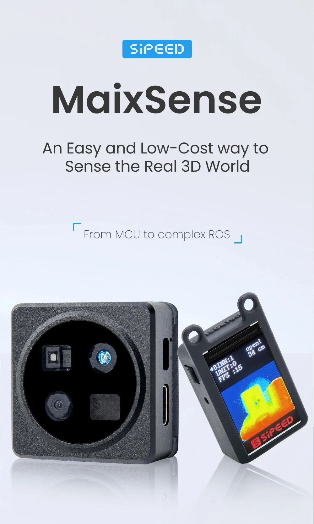 Sipeed MaixSense A010/A075V 3D Sensor Module RGBD TOF 3D Depth Vision MCU&ROS Ca
