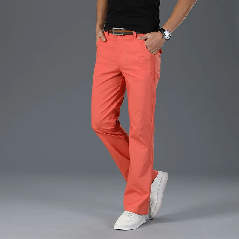 Men's Casual Pants Men's Thin Micro-Flared Casual Pants Korean Elastic Slim-Fit Flared