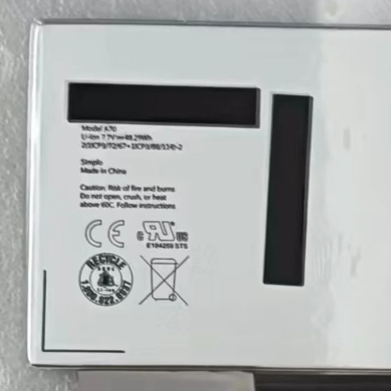 Bateria do Portátil para Microsoft Surface A70 Google Pixel Slate Novo 7.7v 48.29wh 6270mah 82300088-01 - Imagem 3