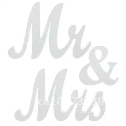 

Wedding Sign Table Ornament Letter Wooden Decoration 3pcs/set Mr & Mrs Wedding Wood Props Valentines Decor Backdrop