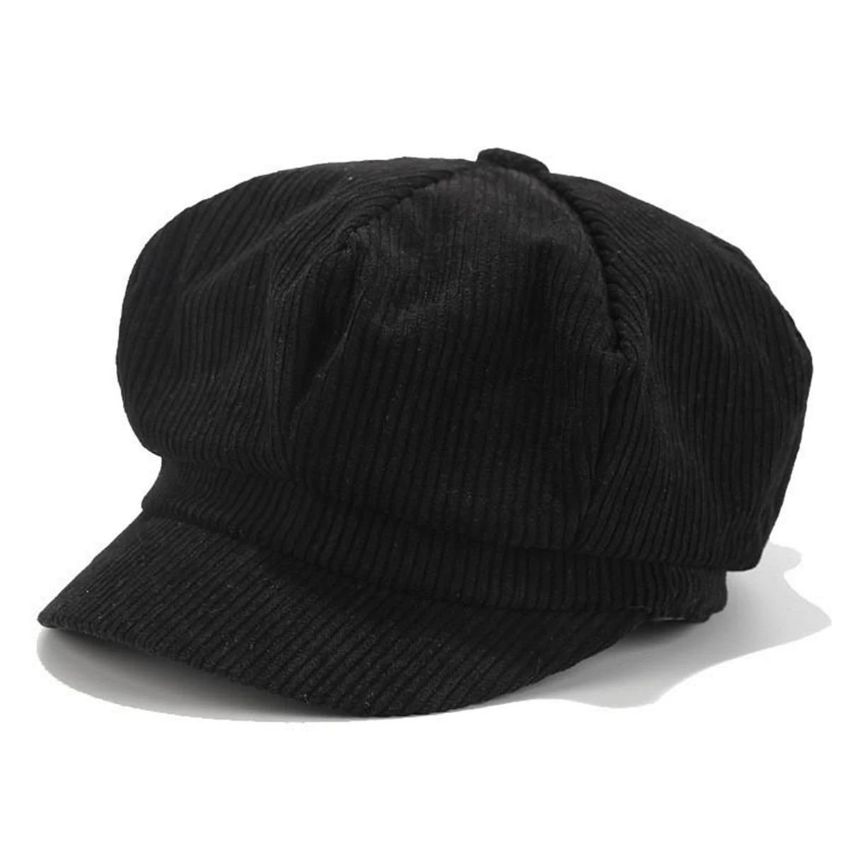 Unisex Einfarbige Cord-Schirmmütze Frühling Herbst Retro Baskenmütze Lässige Kappen Unisex Wetterfeste Achteckige Mütze – Detail 3
