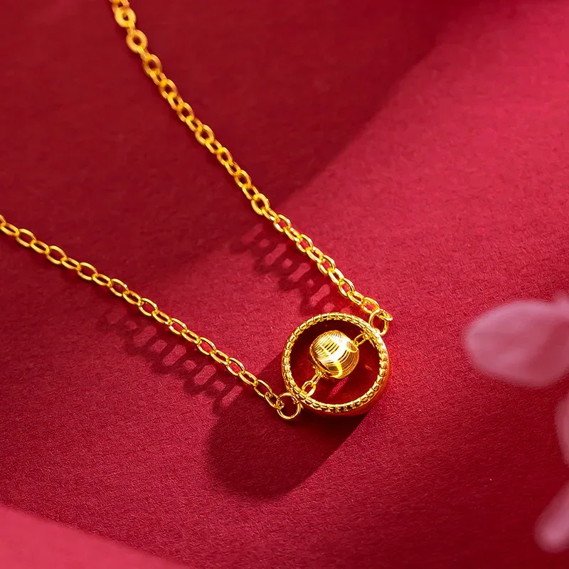 Noble AU999 gold Necklace Pendant Goddess 24Kreal gold pendant Valentine's Day gift for girlfriend