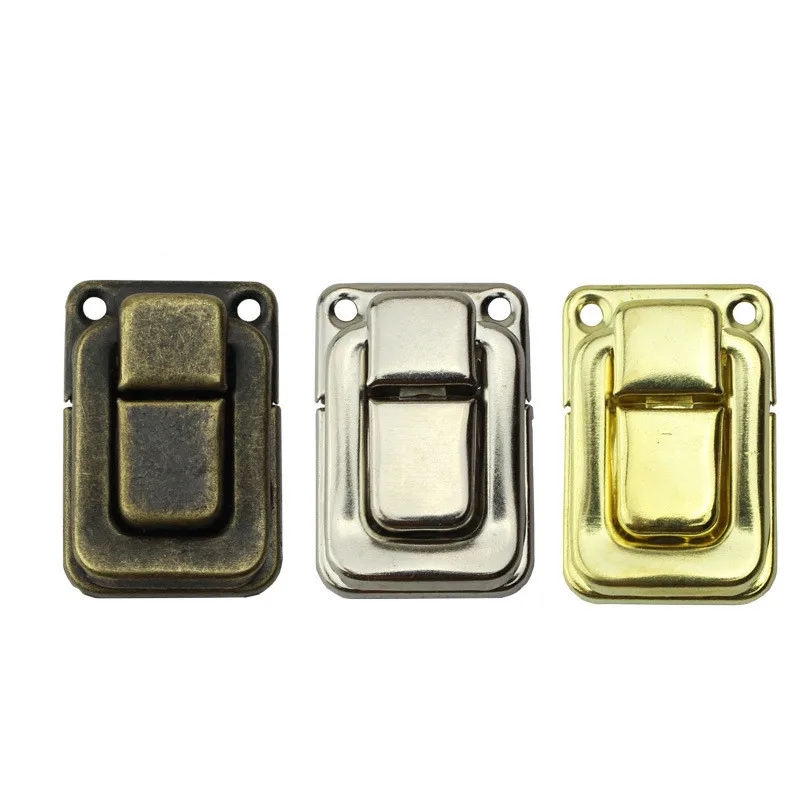 2 Set Di Chiusure Per Cassetti E Scatole In Legno | Fermo Antico Con Viti, Tonalità Argento, 51x41 Mm