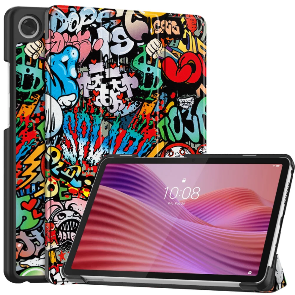 Premium PU Leather Triple Fold Magnetic Cover with Auto Wake Function