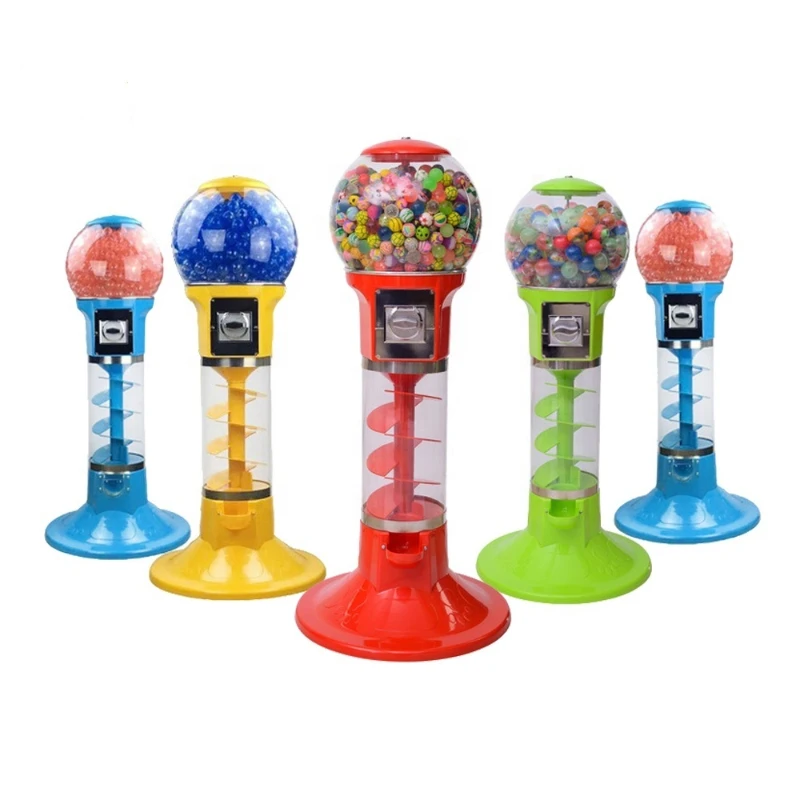 

Cheap coin operated gashapon plastic vending game machine candy vending