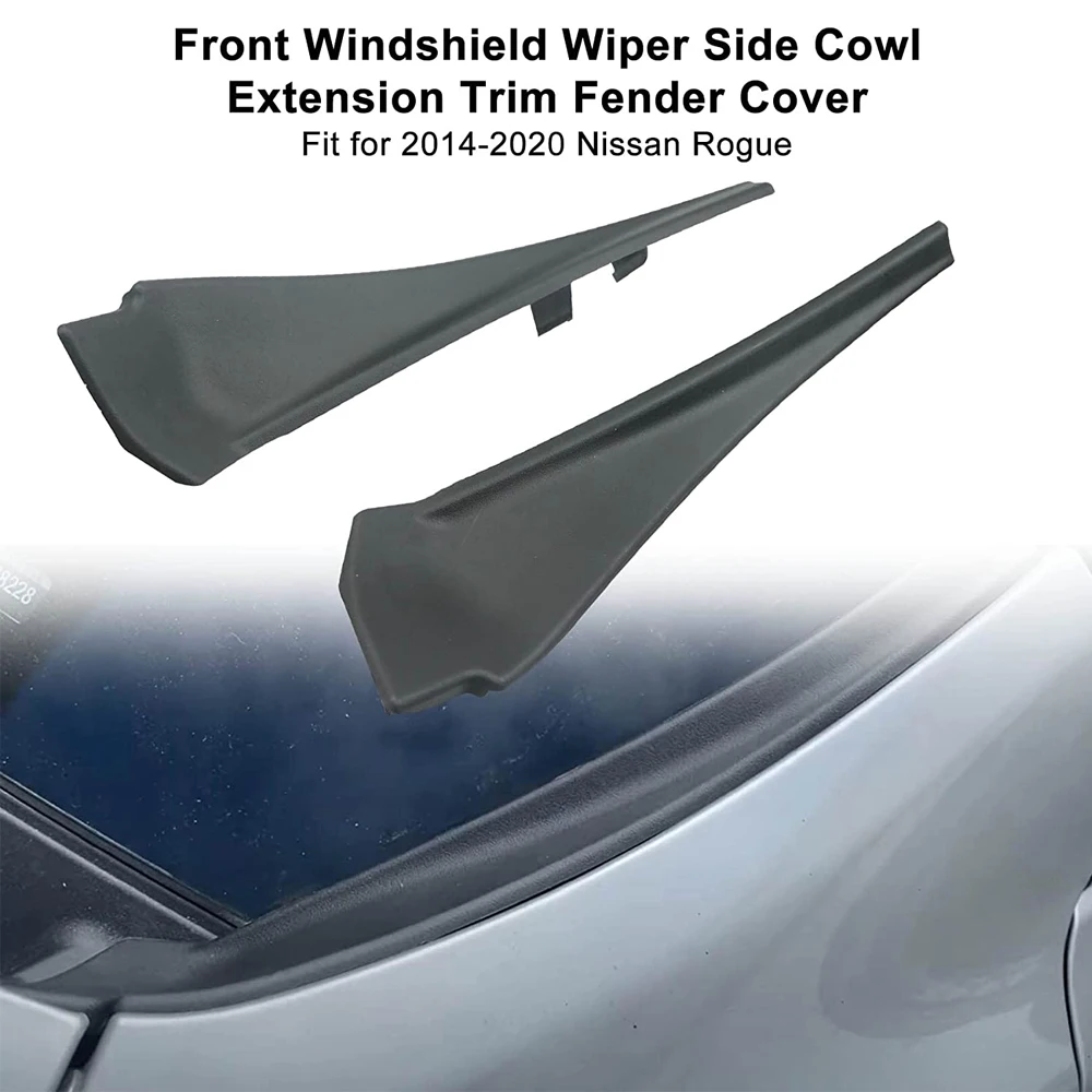 2pcsFrontWindshieldWiperSideCowlExtensionTrimFenderCoverFor