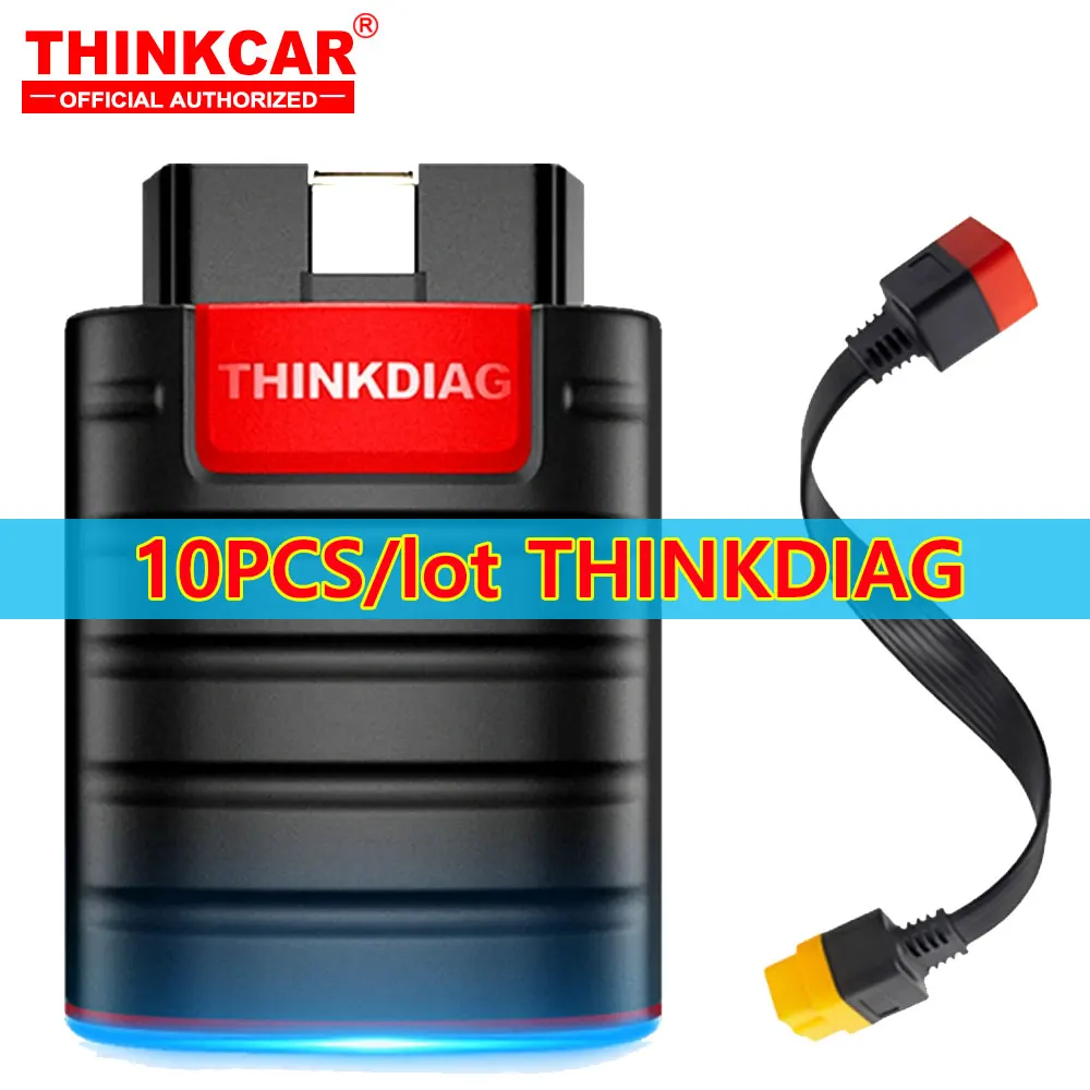 10PCS/lot THINKCAR Thinkdiag ALL System Car Diagnostic Tools 16 Resets ECU Coding 1 Year Free OBD2 Scanner Code Reader V1.23.004