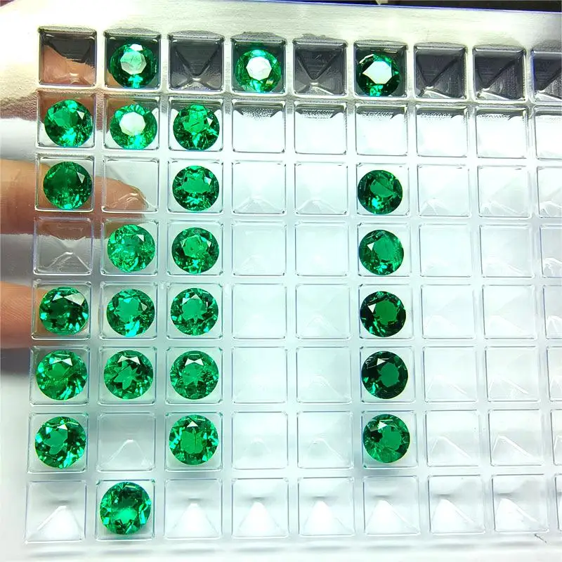Lab Grown Emerald Gemstone for Jewelry Selectable Certificate
