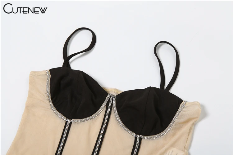 Patchwork Women Jumpsuits Classic Hipster New Suspendency Body-shaping Low Neck Stripe Overalls Female Streetwear
