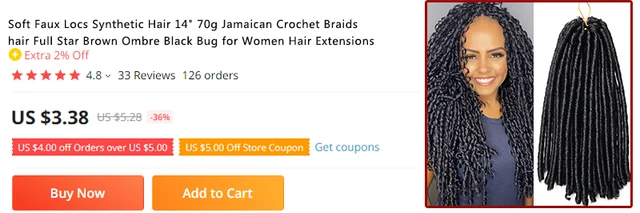 Crochet Braids Hair Synthetic Braiding Hair Extension 14 Inch 70g/Pack Afro  Hairstyles Soft Faux Locs Hair Black Brown Color LS07 From 1,58 €