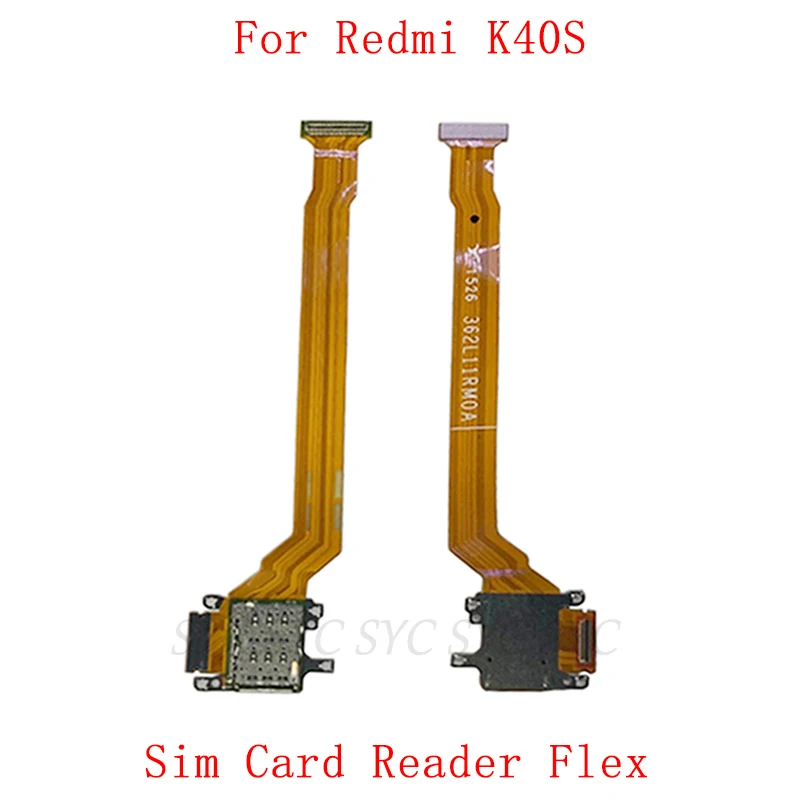 SIM Card Reader Board Connector Flex Cable For Xiaomi Poco F4 Redmi K40S Sim Card Reader Flex Repair Parts cltgxdd for xiaomi redmi 5a sim card reader slot connector socket card reader holder replacement