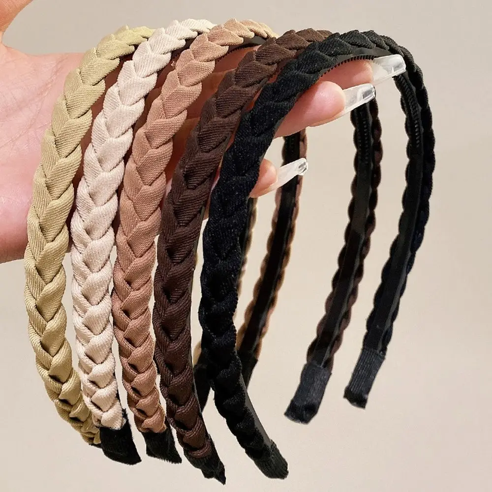 Fascia per Capelli Intrecciata alla Moda, Antiscivolo, Stile Coreano per Donne/Ragazze - immagine 3